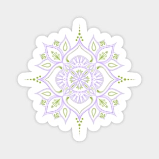 Purple and Green mandala pattern Sticker